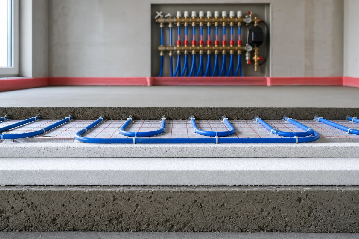 plancher chauffant schéma