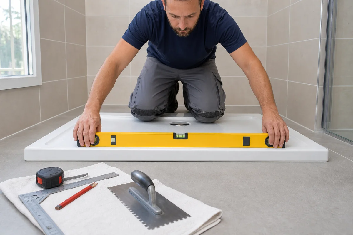 pose receveur douche italienne
