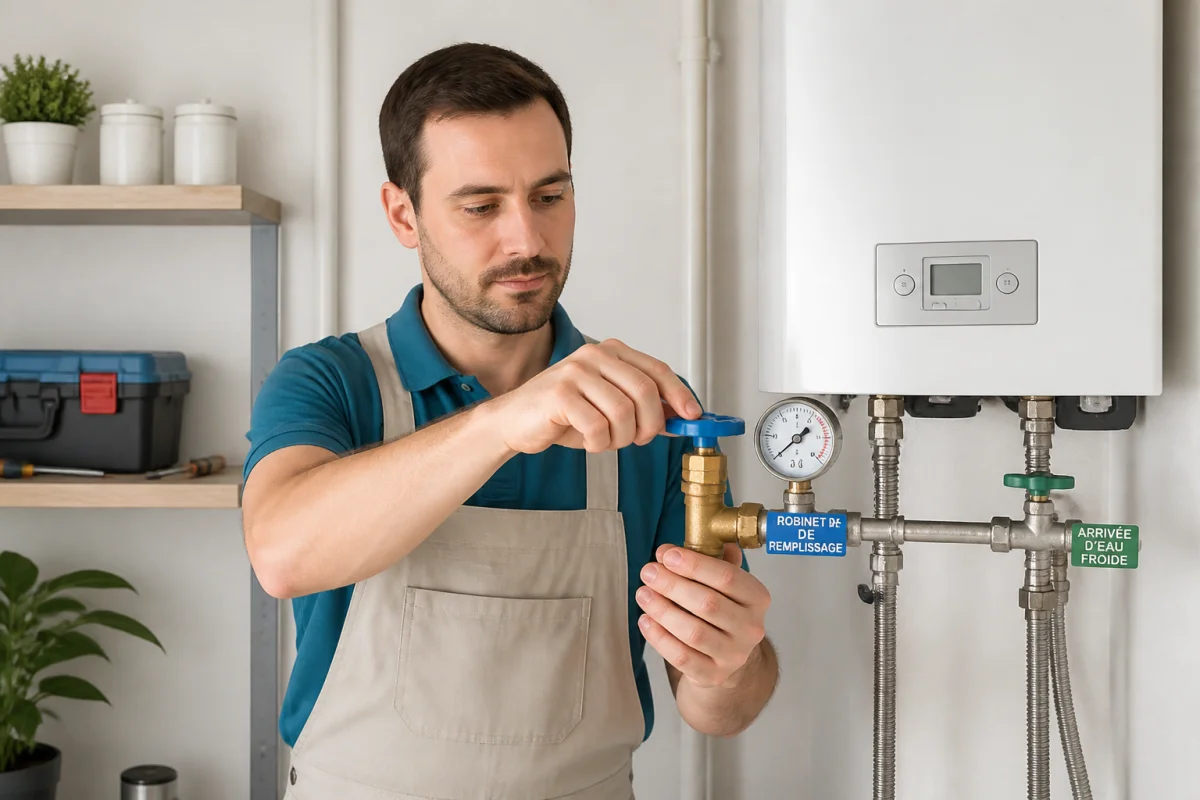 réglage pression chauffe eau gaz