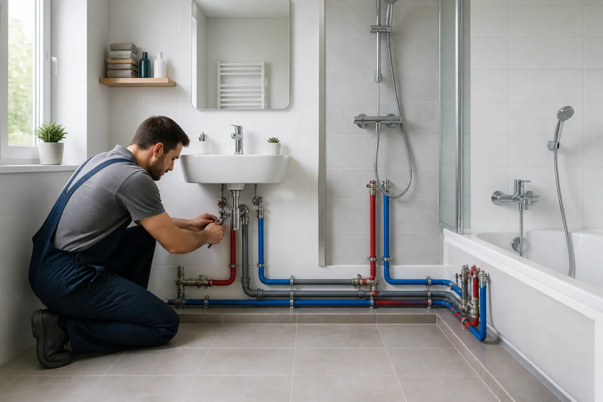 norme arrivée d'eau salle de bain