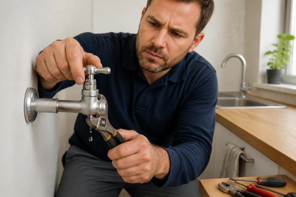 fuite robinet arrivée d'eau appartement