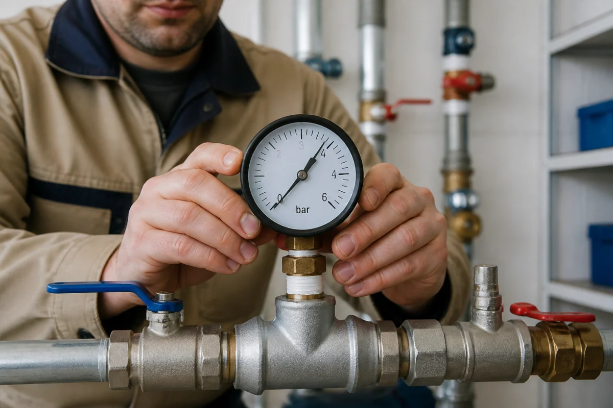 installer un manometre de pression d'eau