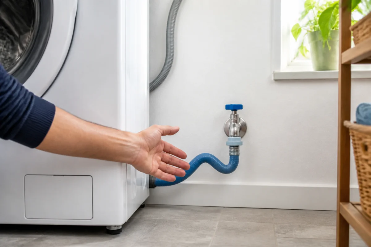 hauteur robinet eau machine à laver