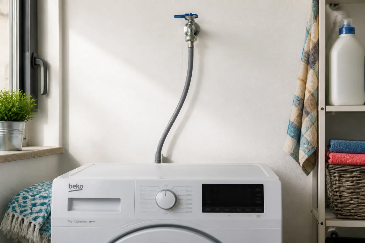 hauteur robinet eau machine à laver