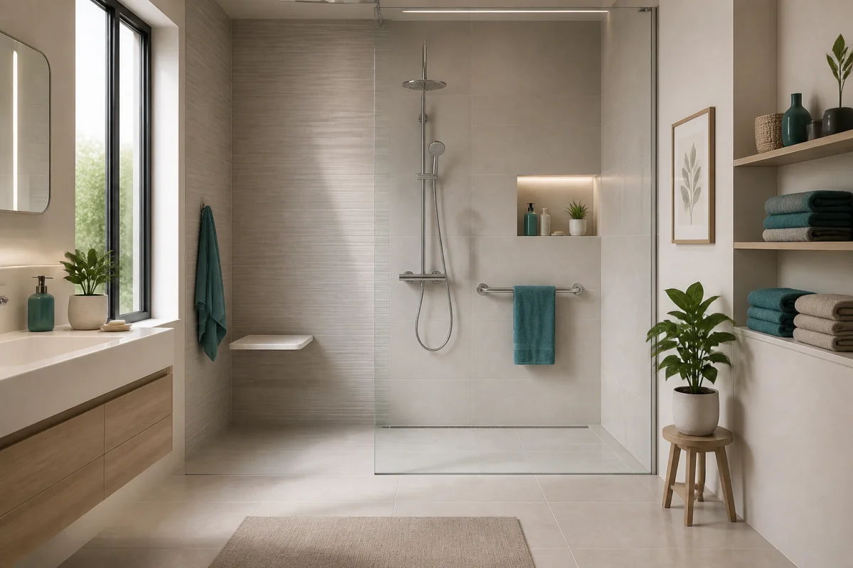 Installer une douche accessible dans une salle de bains fonctionnelle