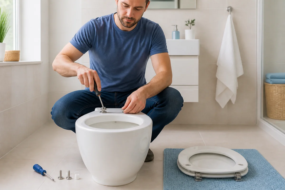 Remplacer un abattant de wc facilement